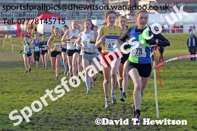 Junior womens Northern Cross Country  Championships, Pontefract. Photo: David T. Hewitson/Sports for All Pics